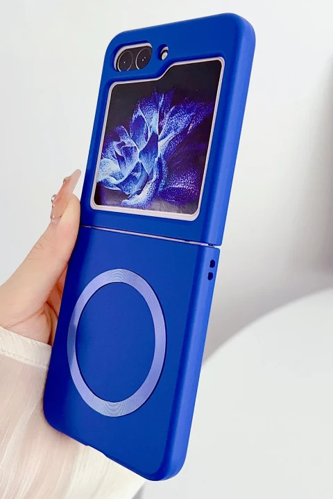 uryport Samsung Galaxy Z Flip 5 Kılıf Mata Fold Kapak - Sierra Blue