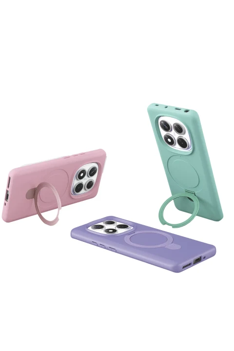 uryport Xiaomi Redmi Note 14 Pro 4G Regal Magsafe Standlı Kapak - Titan Gri