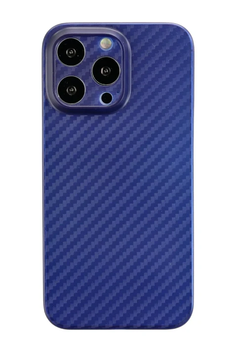 uryport Apple iPhone 13 Pro Max Kılıf Karbon PP Silikon - Mavi