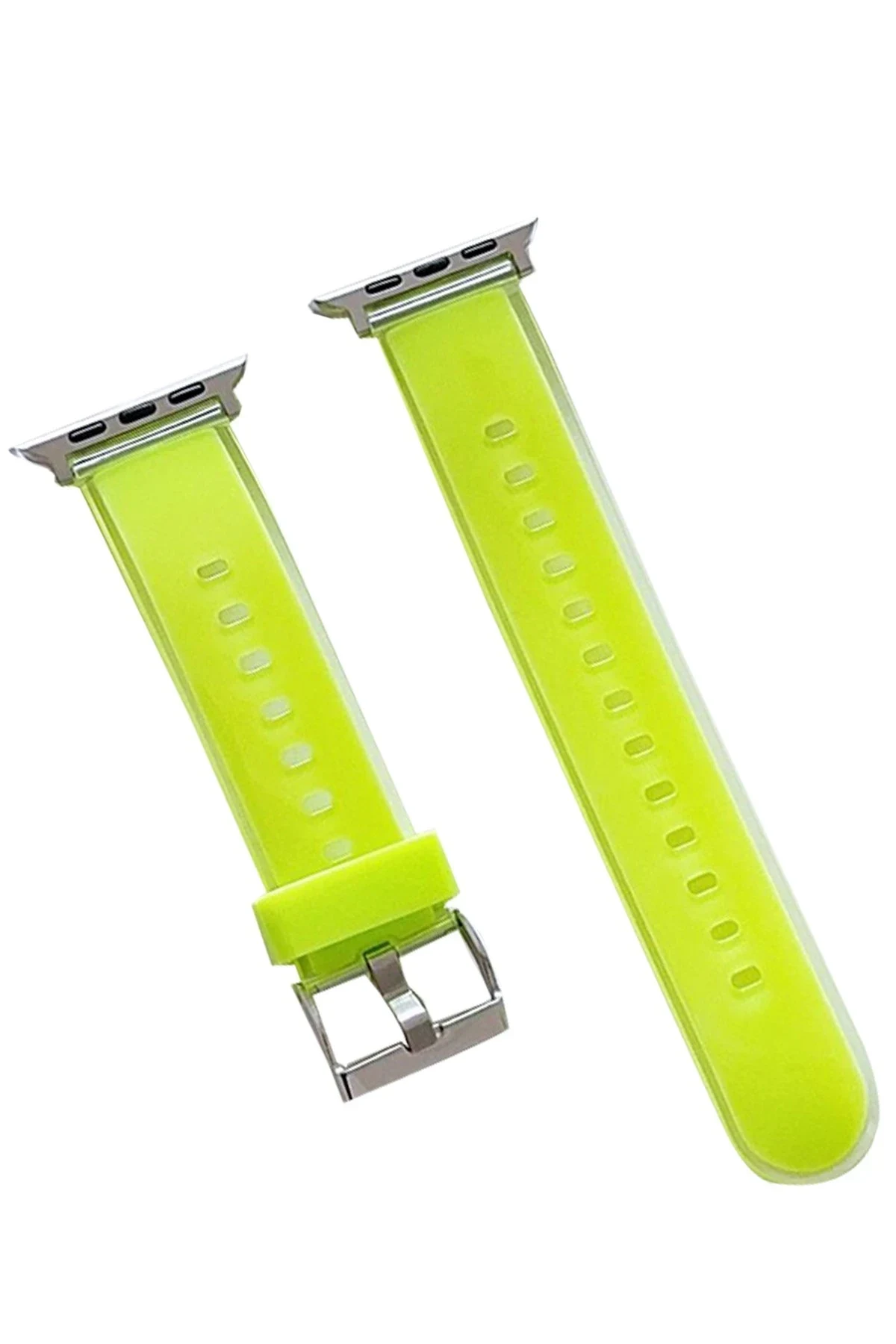 Movenchy Apple Watch 45mm Jelly Silikon Kordon - Yeşil
