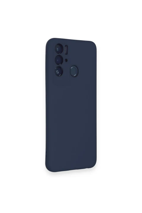 uryport Tecno Pova Neo Kılıf Nano içi Kadife Silikon - Lacivert