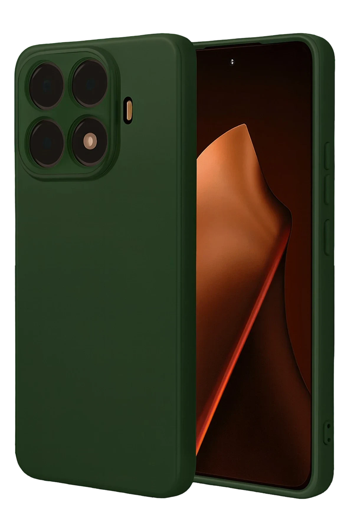 uryport Xiaomi Mi 15T Pro Nano içi Kadife Silikon - Koyu Yeşil