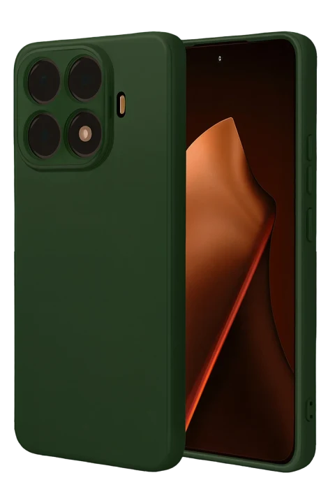 uryport Xiaomi Mi 15T Pro Nano içi Kadife Silikon - Koyu Yeşil
