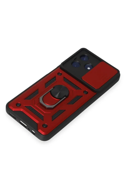 uryport Realme C53 Kılıf Pars Lens Yüzüklü Silikon - Kırmızı