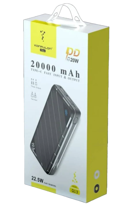 Konfulon Q13 Dijital Powerbank 20.000 mAh Hızlı Şarj - Beyaz
