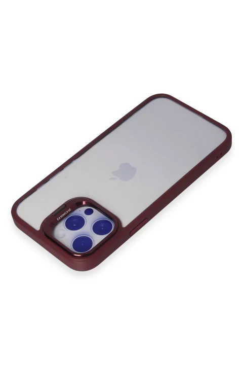 Joko Apple iPhone 14 Pro Max Kılıf Roblox Lens Standlı Kapak - Bordo