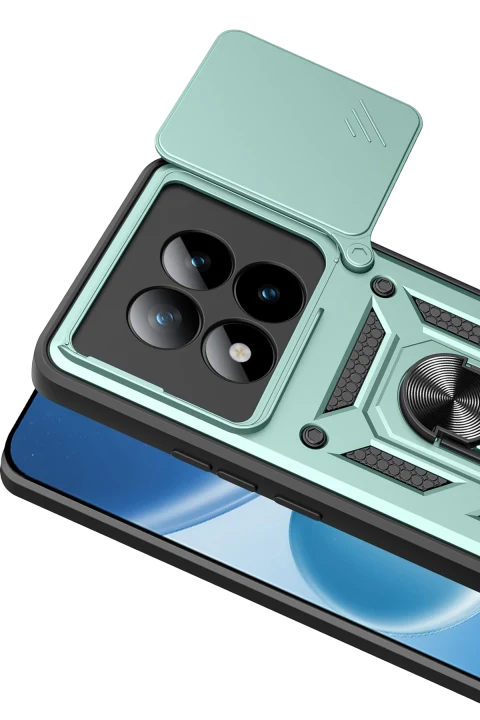 uryport Xiaomi Redmi Note 15 Pro 4G Pars Lens Yüzüklü Silikon - Yeşil