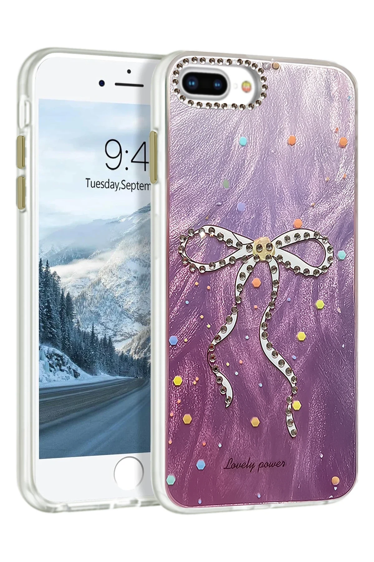 uryport Apple iPhone 7 Plus Kılıf Blade Aynalı Desenli Kapak - Desen 1