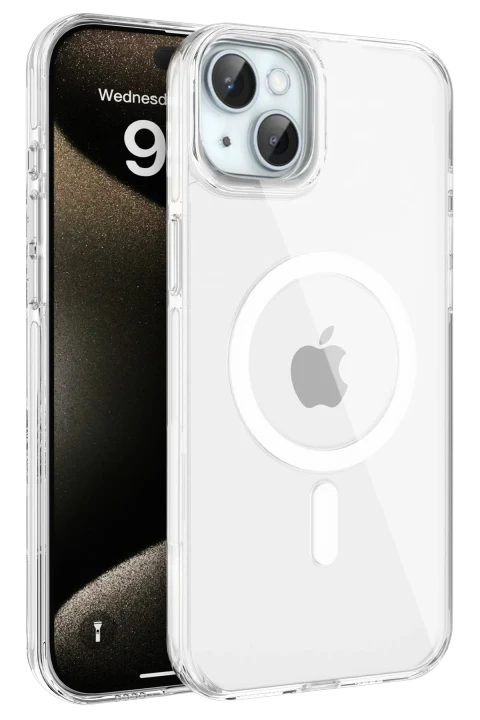 Joko Apple iPhone 15 Gleam PC Sert Magsafe Kılıf - Şeffaf