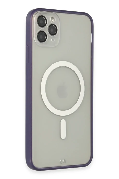uryport Apple iPhone 11 Pro Kılıf Grand Magneticsafe Kapak - Mor