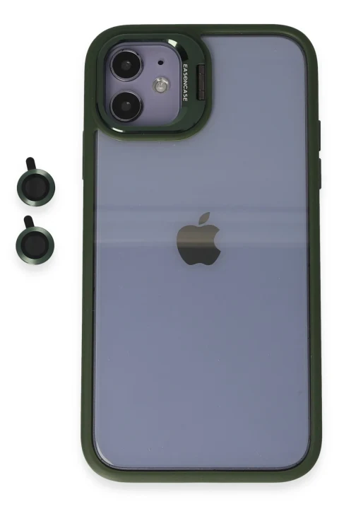 Joko Apple iPhone 11 Kılıf Roblox Lens Standlı Kapak - Koyu Yeşil
