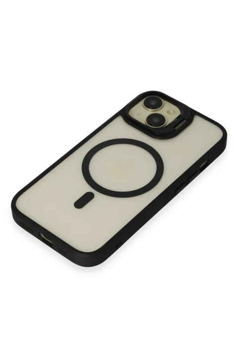 Joko Apple iPhone 15 Kılıf Roblox Lens Magsafe Standlı Kapak - Siyah