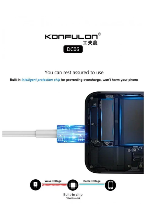 Konfulon DC06 Süper Hızlı Type-C Kablo 1M 2.4A
