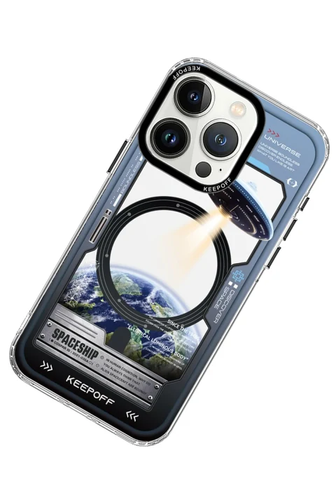 Keep Off Apple iPhone 15 Pro Aerospace Magsafe Kapak - Aircraft