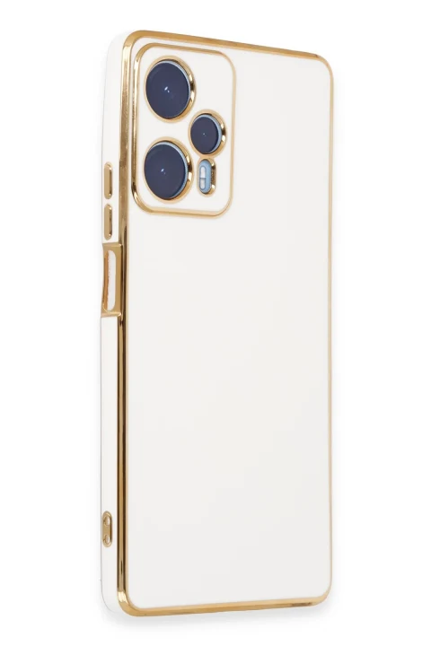 uryport Xiaomi Poco F5 Kılıf Volet Silikon - Beyaz