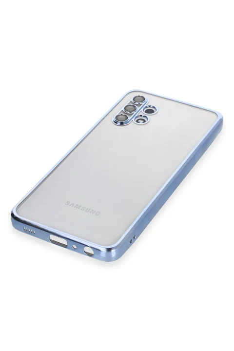 uryport Samsung Galaxy A32 Kılıf Razer Lensli Silikon - Açık Mavi