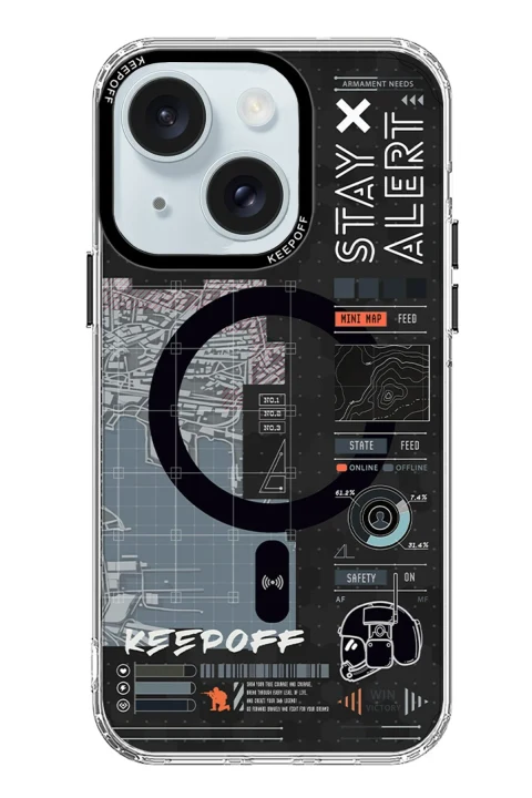 Keep Off Apple iPhone 15 Battlefield Magsafe Kapak - Strategy