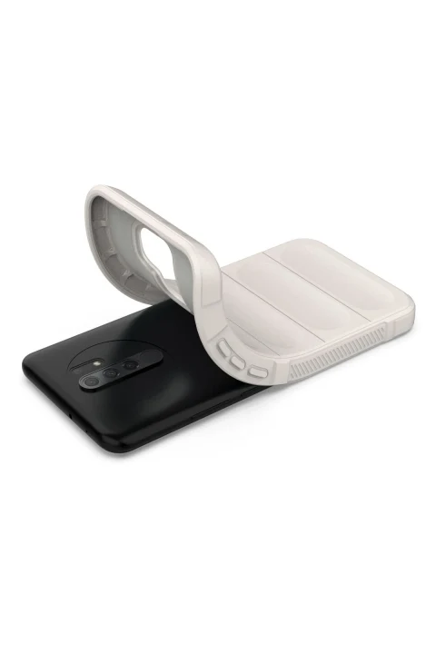 uryport Xiaomi Redmi 9 Kılıf Optimum Silikon - Krem