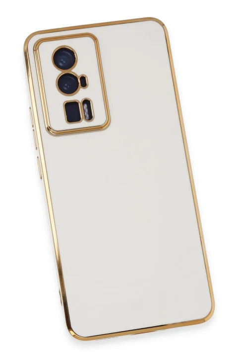 uryport Xiaomi Poco F5 Pro Kılıf Volet Silikon - Beyaz