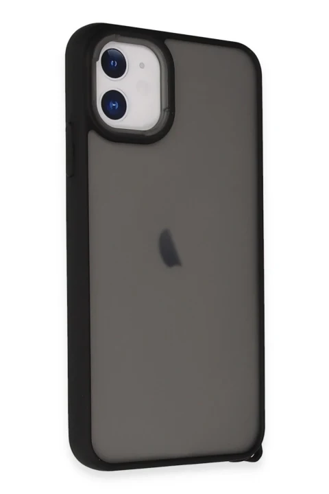 uryport Apple iPhone 12 Kılıf Elegant Kapak - Siyah