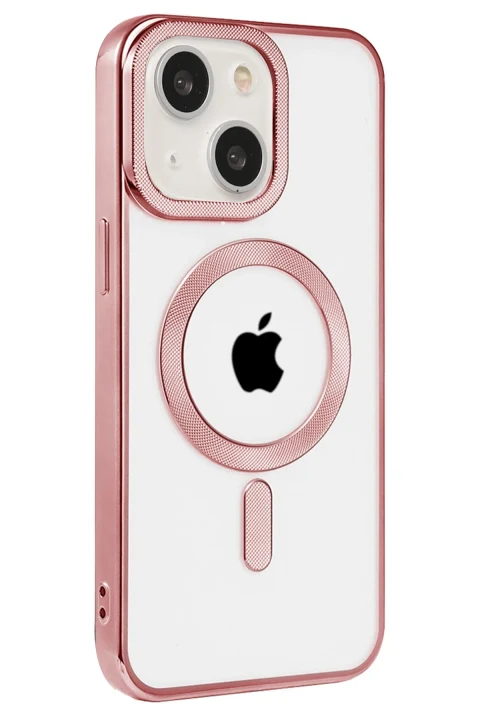 uryport Apple iPhone 15 Kılıf Kronos Magsafe Kapak - Pembe
