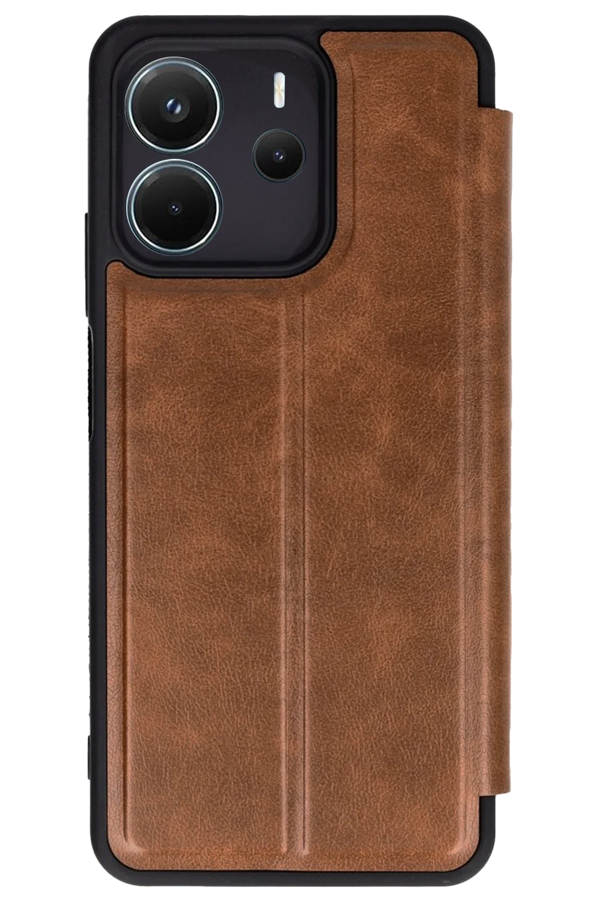 uryport Xiaomi Redmi Note 14 4G Kılıf Flip Cover - Taba