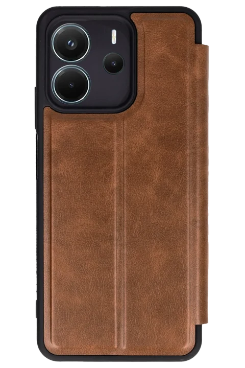 uryport Xiaomi Redmi Note 14 4G Kılıf Flip Cover - Taba