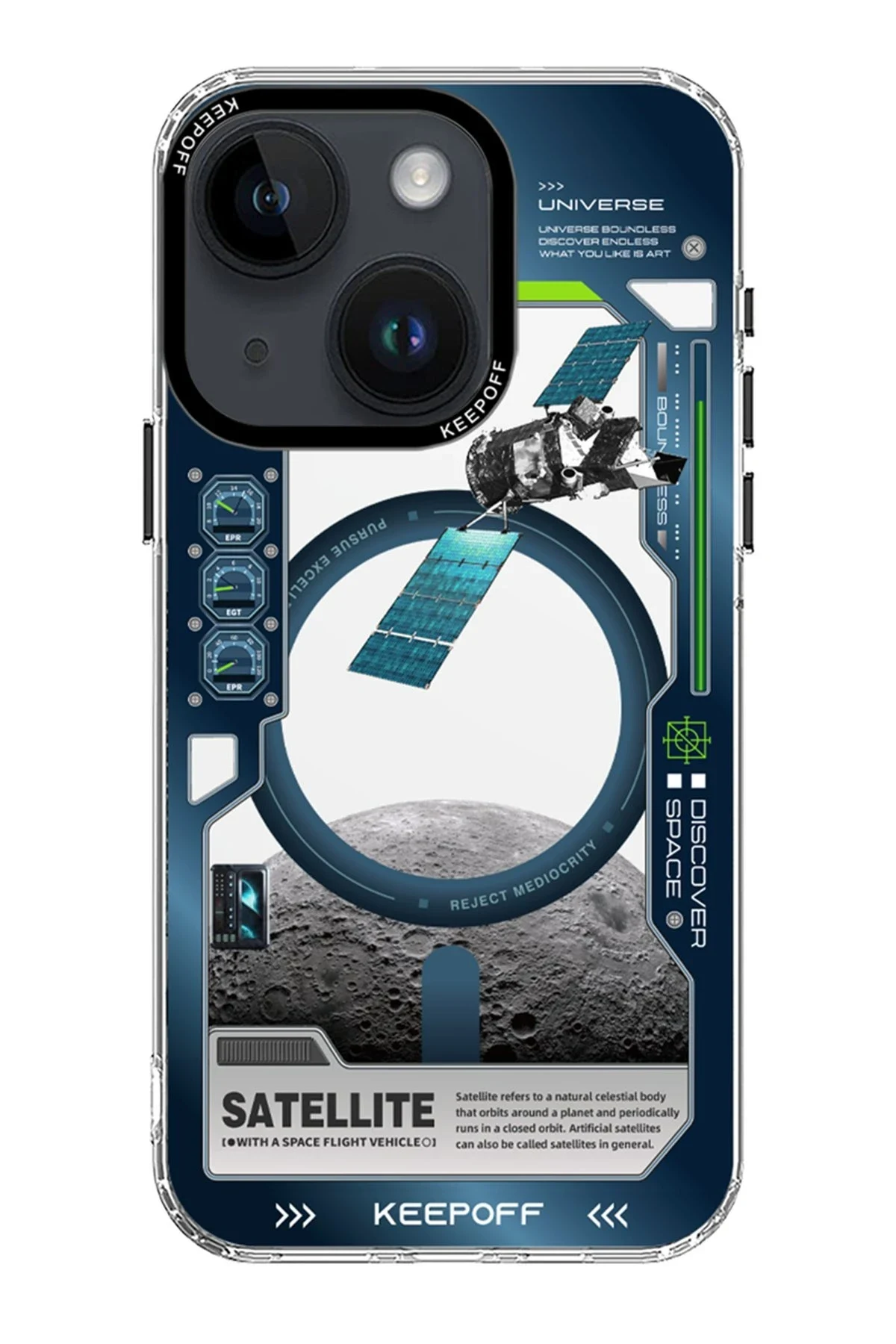 Keep Off Apple iPhone 15 Aerospace Magsafe Kapak - Satellite