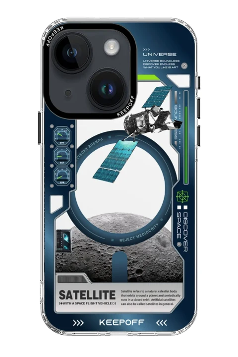 Keep Off Apple iPhone 15 Aerospace Magsafe Kapak - Satellite