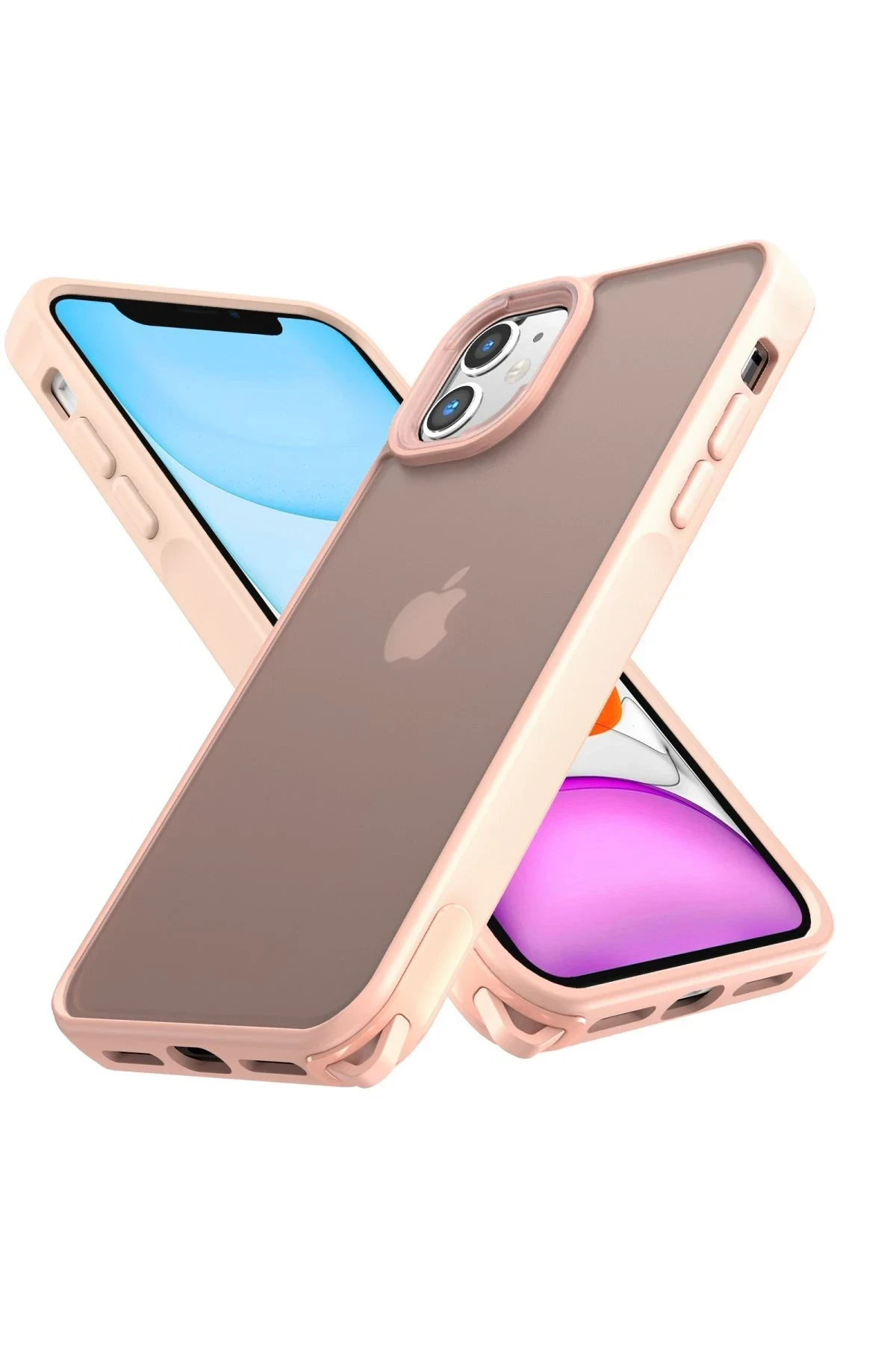 uryport Apple iPhone 11 Kılıf Elegant Kapak - Pudra