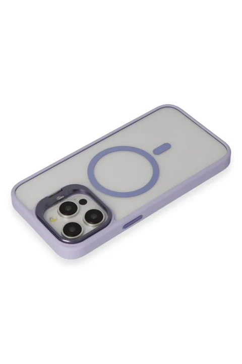 Joko Apple iPhone 14 Pro Max Kılıf Roblox Lens Magsafe Standlı Kapak - Lila