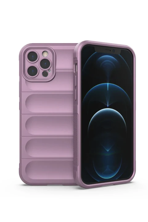 uryport Apple iPhone 12 Pro Max Kılıf Optimum Silikon - Mor