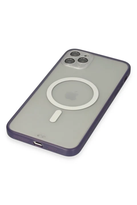uryport Apple iPhone 11 Pro Kılıf Grand Magneticsafe Kapak - Mor