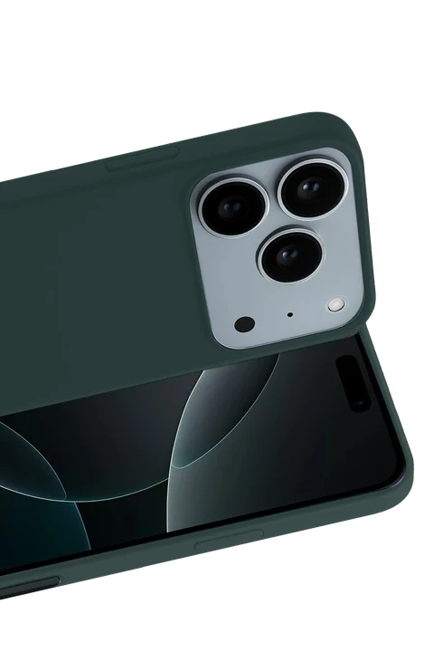 uryport Apple iPhone 18 Pro Max First Silikon - Koyu Yeşil