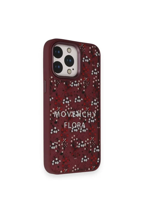 Movenchy Apple iPhone 14 Pro Max Terra Desenli Kapak - Pembe - 1