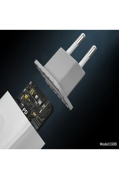 Konfulon C69D 20W + DC13 1M 20W Type-C to Lightning Kablolu PD Şarj Cihazı