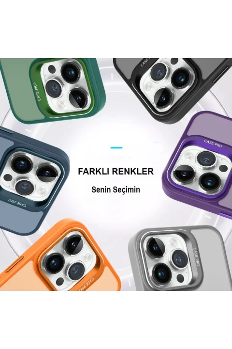 Joko Apple iPhone 12 Flet Lens Magsafe Kapak - Gri