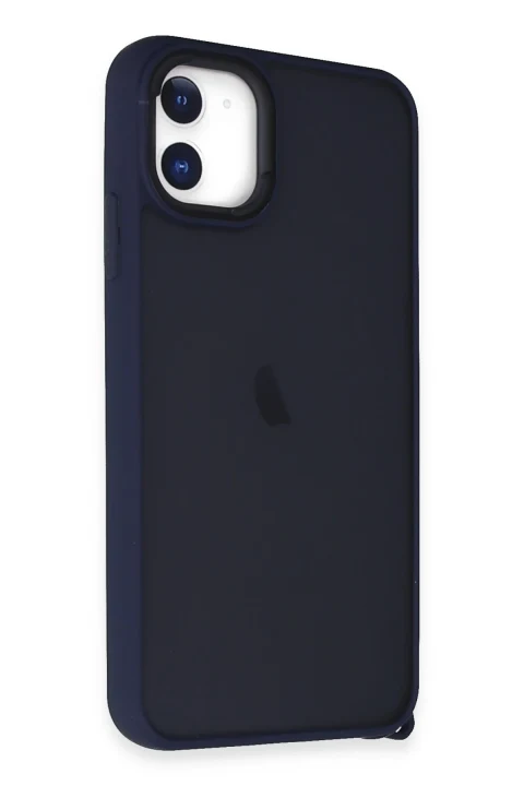 uryport Apple iPhone 12 Kılıf Elegant Kapak - Lacivert