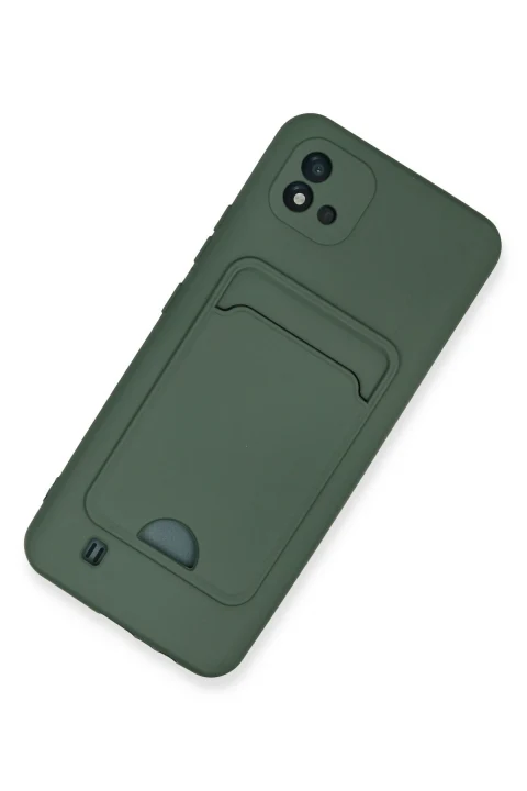 uryport Realme C11 2021 Kılıf Kelvin Kartvizitli Silikon - Koyu Yeşil