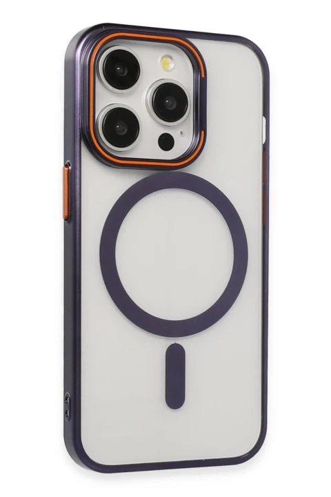 Joko Apple iPhone 14 Pro Crown Lens Standlı Magsafe Kapak - Derin Mor
