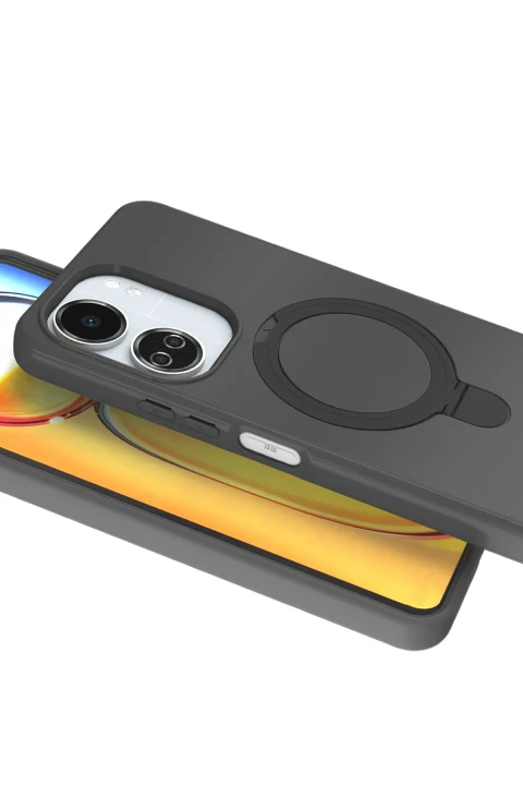 uryport Xiaomi Redmi 13C Regal Magsafe Standlı Kapak - Titan Gri