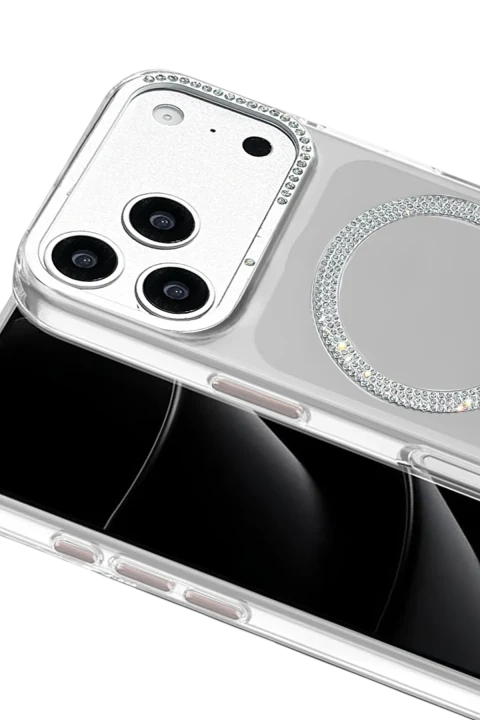 Joko Apple iPhone 17 Pro Max/18 Pro Max Tash Diamond Magsafe Kapak - Beyaz