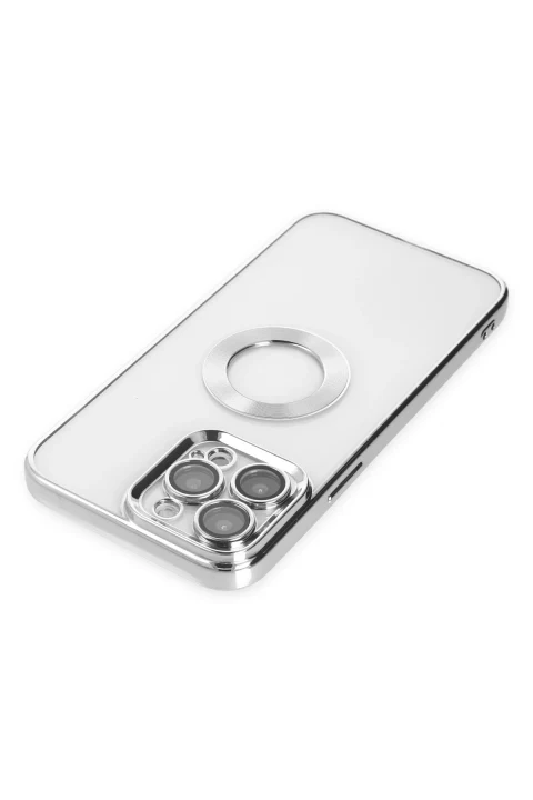uryport Apple iPhone 13 Pro Kılıf Slot Silikon - Gümüş