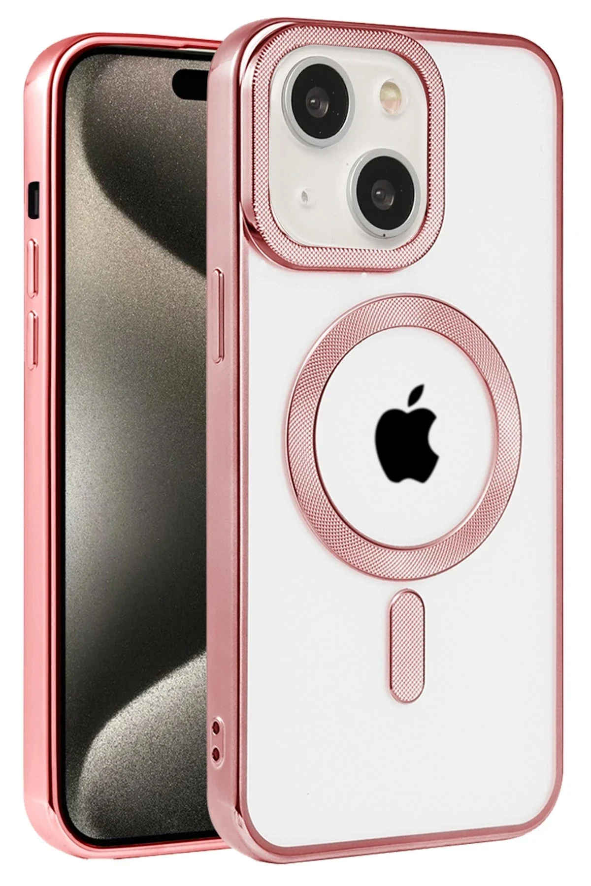 uryport Apple iPhone 15 Kılıf Kronos Magsafe Kapak - Pembe