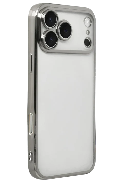 uryport Apple iPhone 17 Pro Max Razer Lensli Silikon - Gümüş