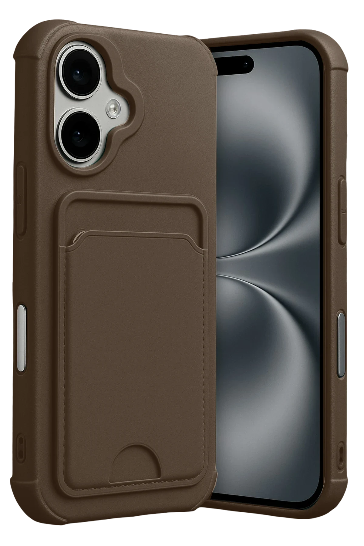 uryport Apple iPhone 17 Kelvin Kartvizitli Silikon - Kahverengi
