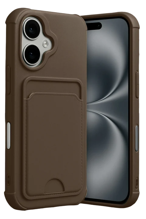 uryport Apple iPhone 17 Kelvin Kartvizitli Silikon - Kahverengi