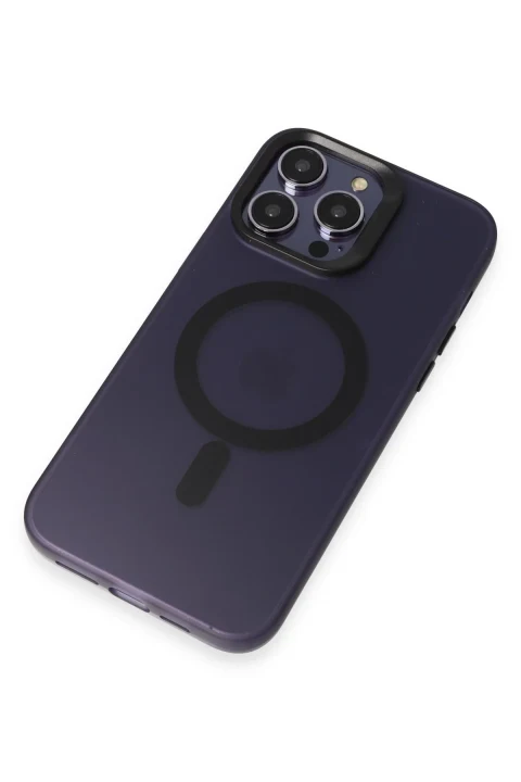 Joko Apple iPhone 15 Pro Max Kılıf Mateks Magsafe Kapak - Derin Mor