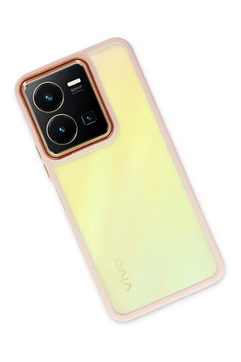 uryport Vivo Y35 Kılıf Dora Kapak - Pudra