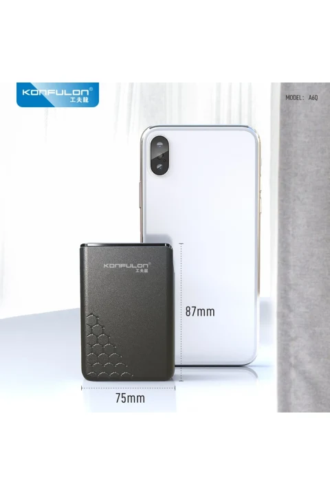 Konfulon A6Q 22.5W Usb 3.0 ve 20W Type-C Çıkışlı 10.000 mAh PD Powerbank - Siyah